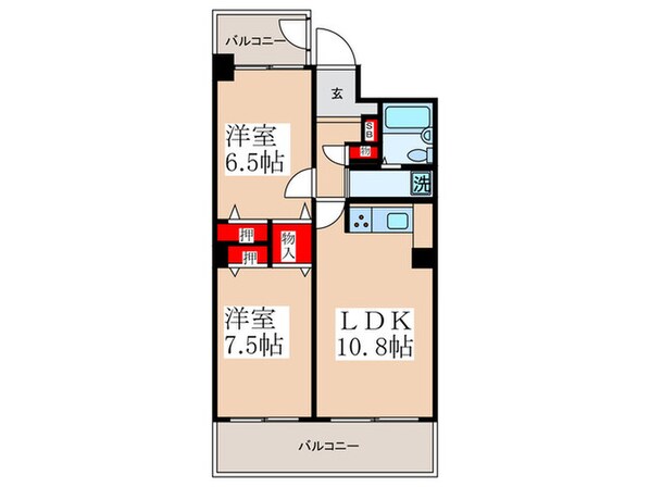 ﾘﾊﾞ-ｼﾃｨ21ｲ-ｽﾄﾀﾜ-ｽﾞ6号棟の物件間取画像